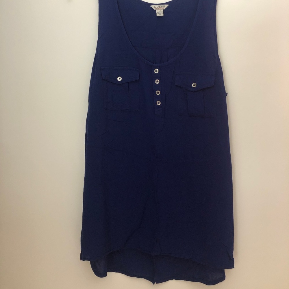Guess blue tank size large great condition! Gorgeous blue color